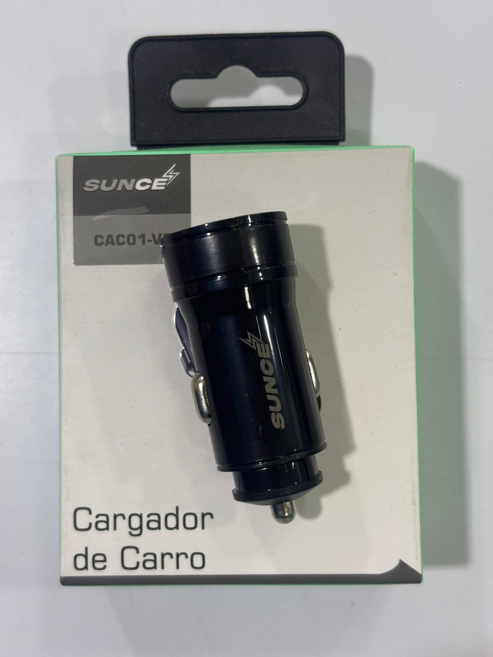 CARGADOR DE CARRO SUNCE AHORRADOR NEGRO